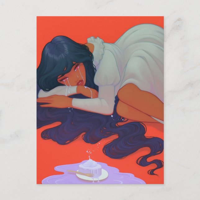 Carte Postale Femme triste (Devant)