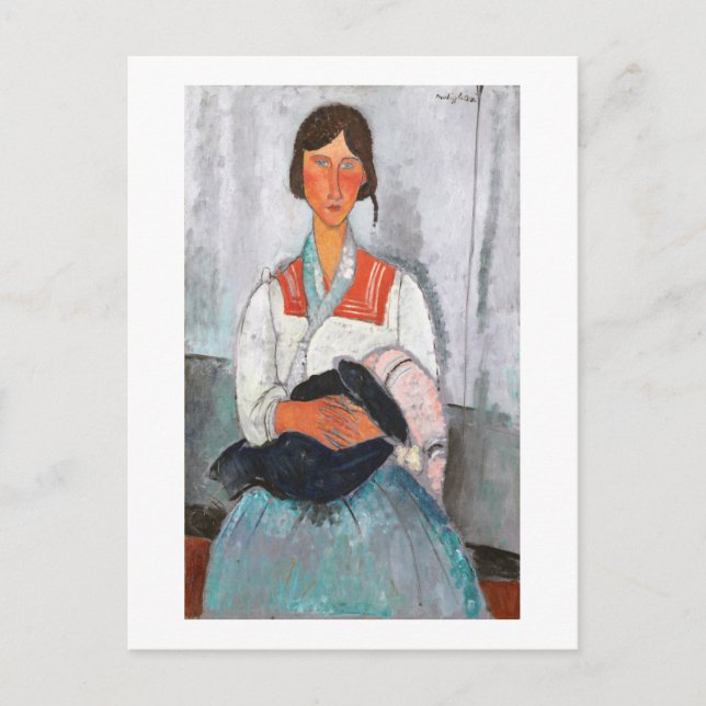Carte Postale Femme tzigane avec bébé, Modigliani (Devant)