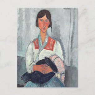 Carte Postale Femme tzigane avec bébé par Amedeo Modigliani