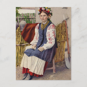 Carte Postale Femme ukrainienne vintage