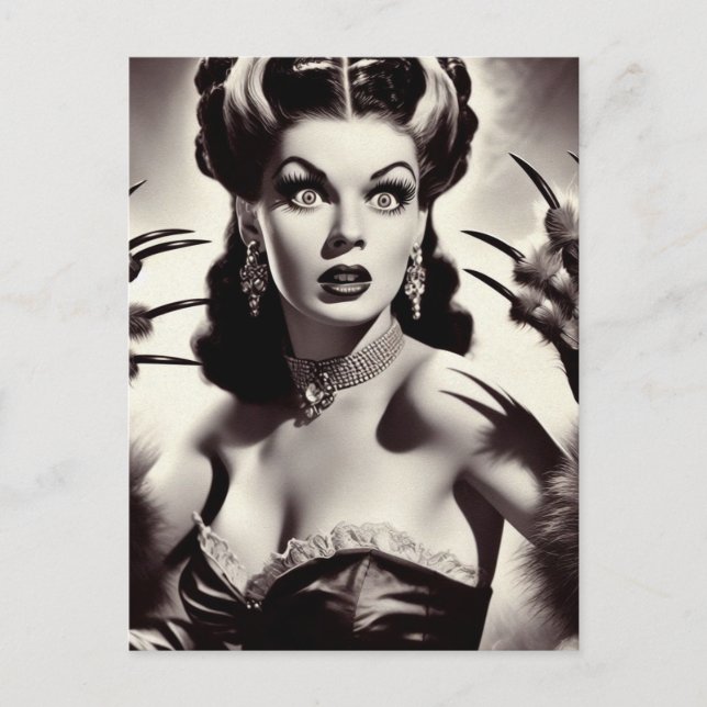 Carte Postale Femme vampire gothique vintage (Devant)