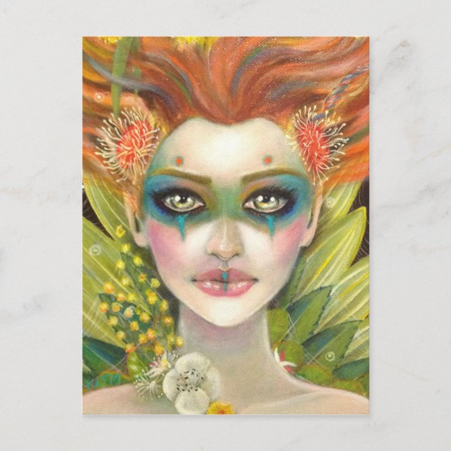 Carte Postale Femme verte (Devant)