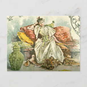 Carte Postale Femme victorienne avec livre, d'un magazine de 189