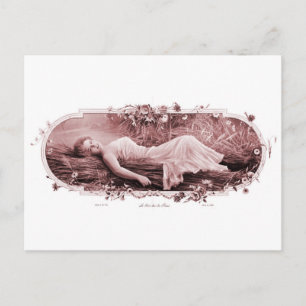 Carte Postale Femme victorienne française vintage