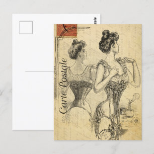 Carte Postale Femme victorienne habillée en Corse