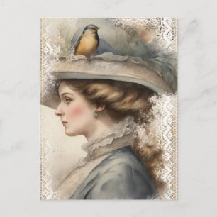 Carte Postale Femme Vintage