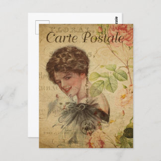 Carte Postale Femme Vintage