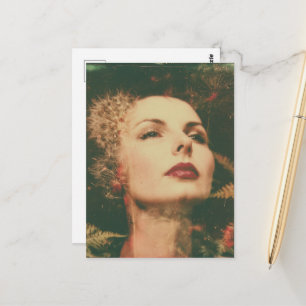 Carte Postale Femme Vintage Magnifique Photographie Rétro Fausse