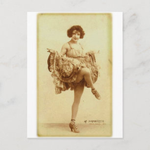 Carte Postale Femme vintage Rétro Française Can-Can Dancer