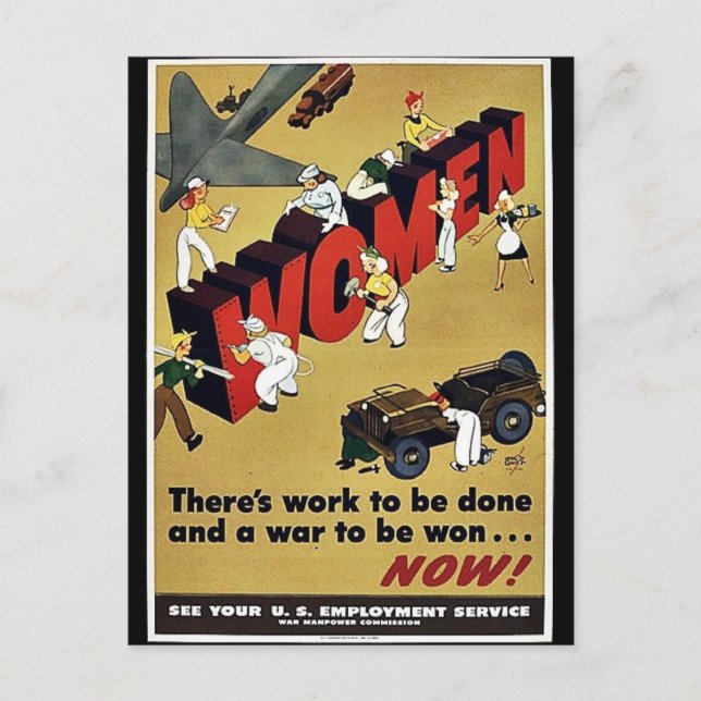 Carte Postale Femmes 2ème guerre mondiale (Devant)