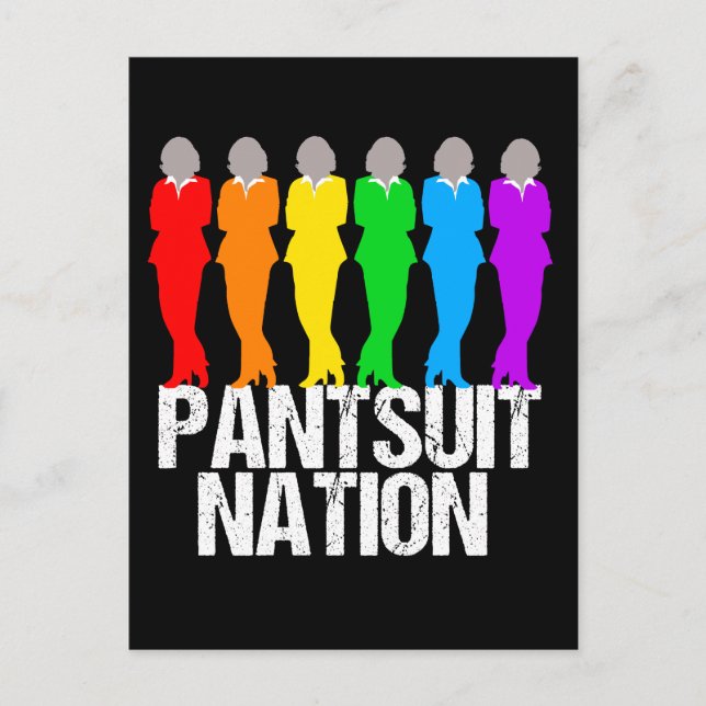 Carte Postale Femmes arc-en-ciel de la nation Pantsuit (Devant)