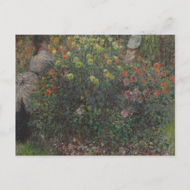 Carte Postale Femmes aux fleurs Monet 1875 (Devant)