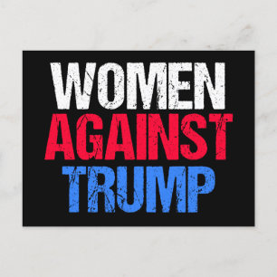 Carte Postale Femmes contre Trump 2024 Élections noir