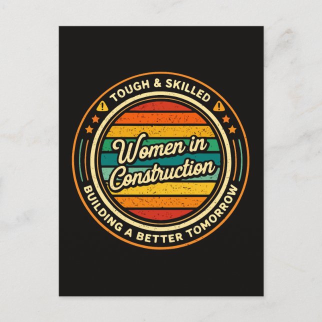 Carte Postale Femmes dans la construction dures et qualifiées (Devant)