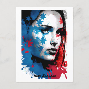 Carte Postale Femmes de Nouvelle-Zélande : peinture Abstraite