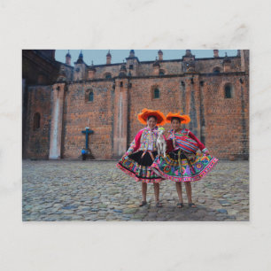 Carte Postale Femmes en vêtements traditionnels, Cusco, Pérou