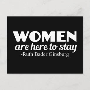 Carte Postale Femmes fortes Ruth Bader Ginsburg Citation féminis
