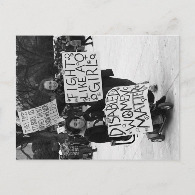 Carte postale Femmes handicapées comptent (Devant)