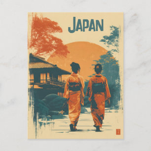 Carte Postale Femmes kimono vintage