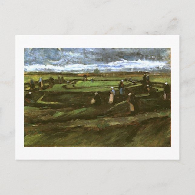 Carte Postale Femmes Mending Nets in the Dunes Van Gogh Art (Devant)
