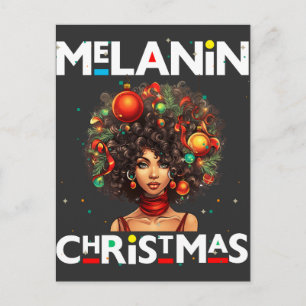 Carte Postale Femmes noires mélanine de Noël sista Sistas de Noë