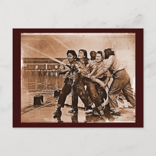 Carte Postale Femmes pompiers Pearl Harbor 7 décembre