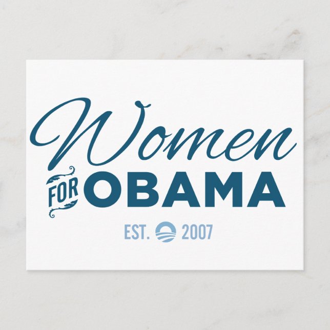Carte Postale Femmes pour Obama (Devant)