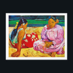 Carte Postale Femmes tahitiennes, Gauguin<br><div class="desc">Eugène Henri Paul Gauguin (7 juin 1848 - 8 mai 1903) était un artiste postimpressionniste français. Peu apprécié jusqu'à sa mort, Gauguin est aujourd'hui reconnu pour son utilisation expérimentale de la couleur et du style synthetiste qui étaient distincts de l'impressionnisme. Vers la fin de sa vie, il a passé dix...</div>