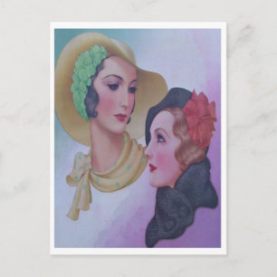 Carte Postale Femmes vintages 1932
