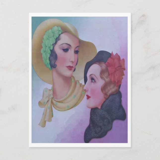 Carte Postale Femmes vintages 1932 (Devant)