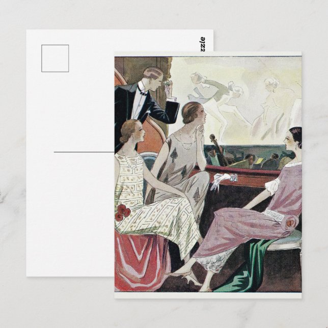 Carte Postale Femmes Vintages en vedette 1930 (Devant / Derrière)