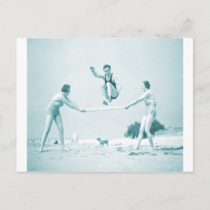 Carte Postale Femmes Vintages rétro à la plage