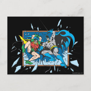 Carte Postale Fenêtre Batman & Robin Shatter