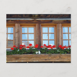 Carte Postale Fenêtre Chalet alpin