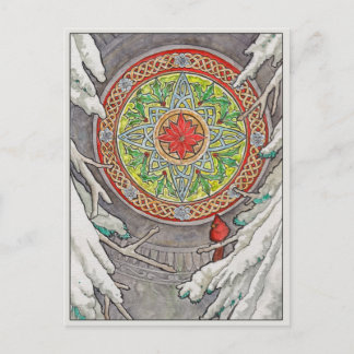 Carte postale fenêtre de décembre