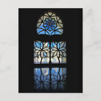 Carte Postale Fenêtre de fleur de mosquée 2