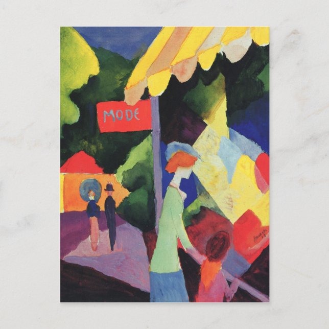 Carte Postale Fenêtre de mode par August Macke (Devant)