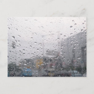 Carte Postale Fenêtre de pluie