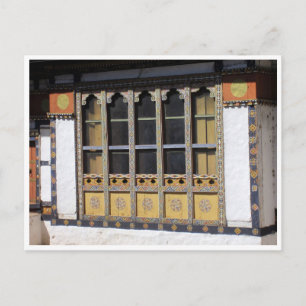 Carte Postale fenêtre du Paro dzong