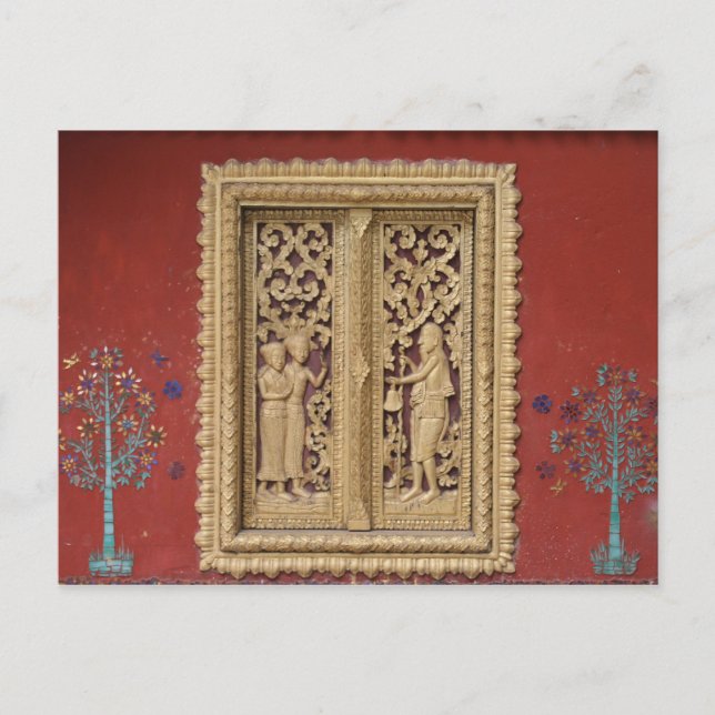 Carte Postale fenêtre en or rouge (Devant)