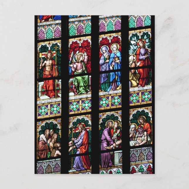 Carte Postale Fenêtre en verre coloré (Devant)