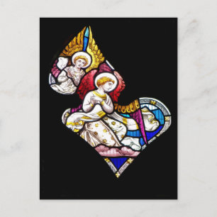 CARTE POSTALE FENÊTRE EN VERRE STAINÉ