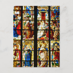 Carte Postale Fenêtre en verre tendu dans la cathédrale de Colog