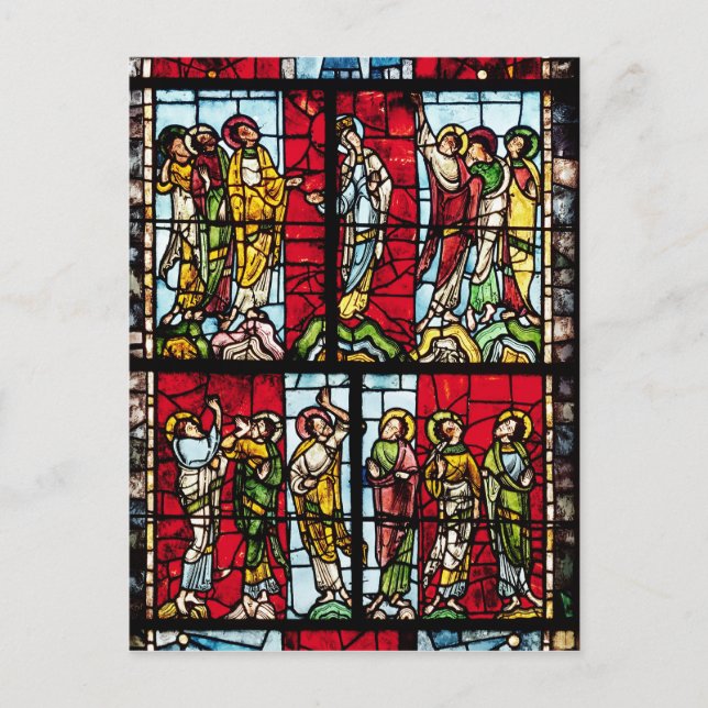 Carte Postale Fenêtre représentant l'Ascension, c.1145 (Devant)