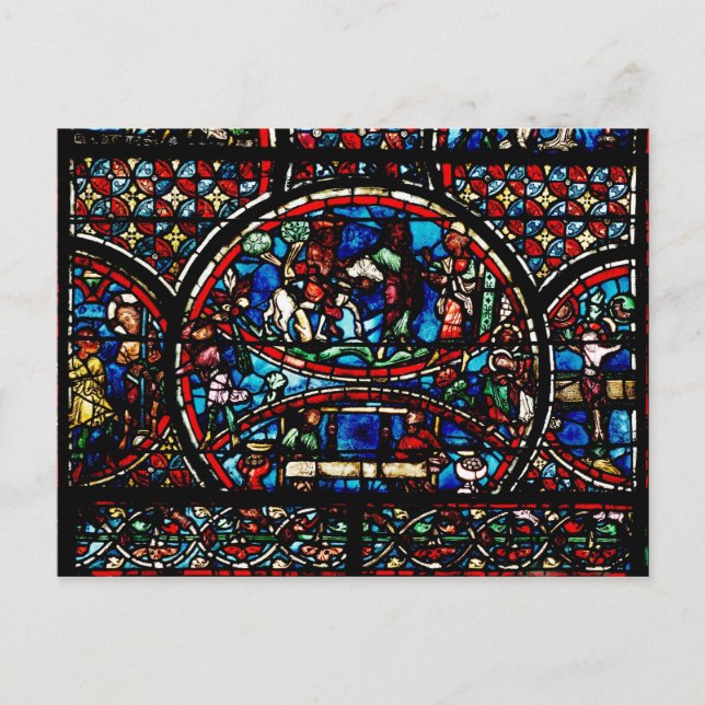 Carte Postale Fenêtre représentant le bon samaritain (Devant)
