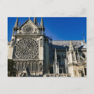 Carte Postale Fenêtre Rose Sud À L'Extérieur De Notre Dame De Pa