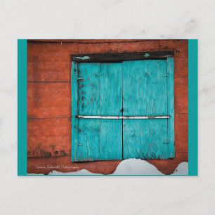 Carte Postale Fenêtre Turquoise au Nouveau-Mexique hiver.
