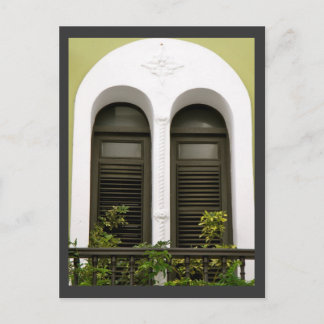 Carte Postale Fenêtres du Vieux San Juan, Porto Rico