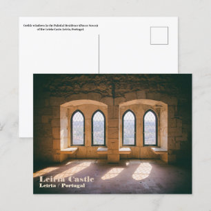 Carte Postale Fenêtres gothiques dans Leiria Castle Palatial Res