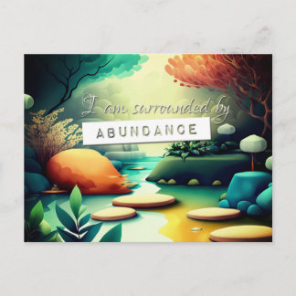 Carte Postale Feng Shui Loi d'attraction Abondance Affirmation